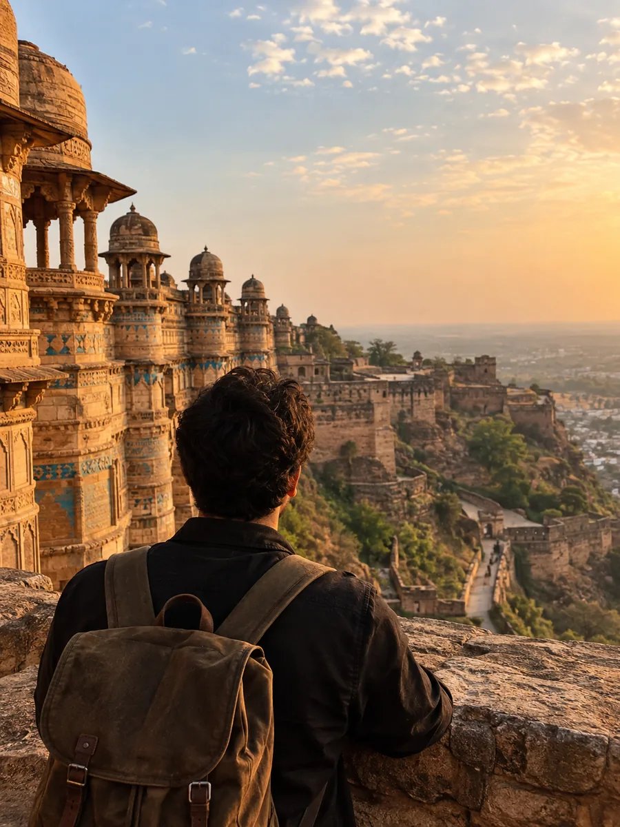 Vue au fort de Gwalior